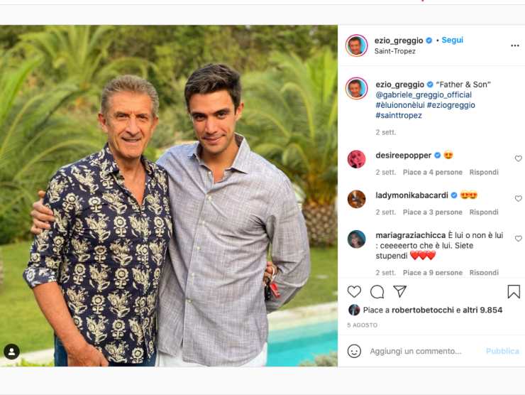 Schermata profilo Instagram di Ezio Greggio (Instagram)