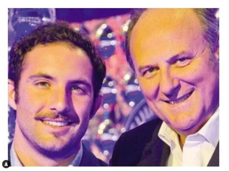 Gerry Scotti con il figlio Edoardo (Instagram) 6.4.2022 esclusiva