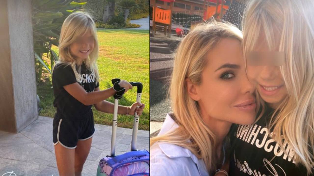 Ilary Blasi primo giorno di scuola della figlia